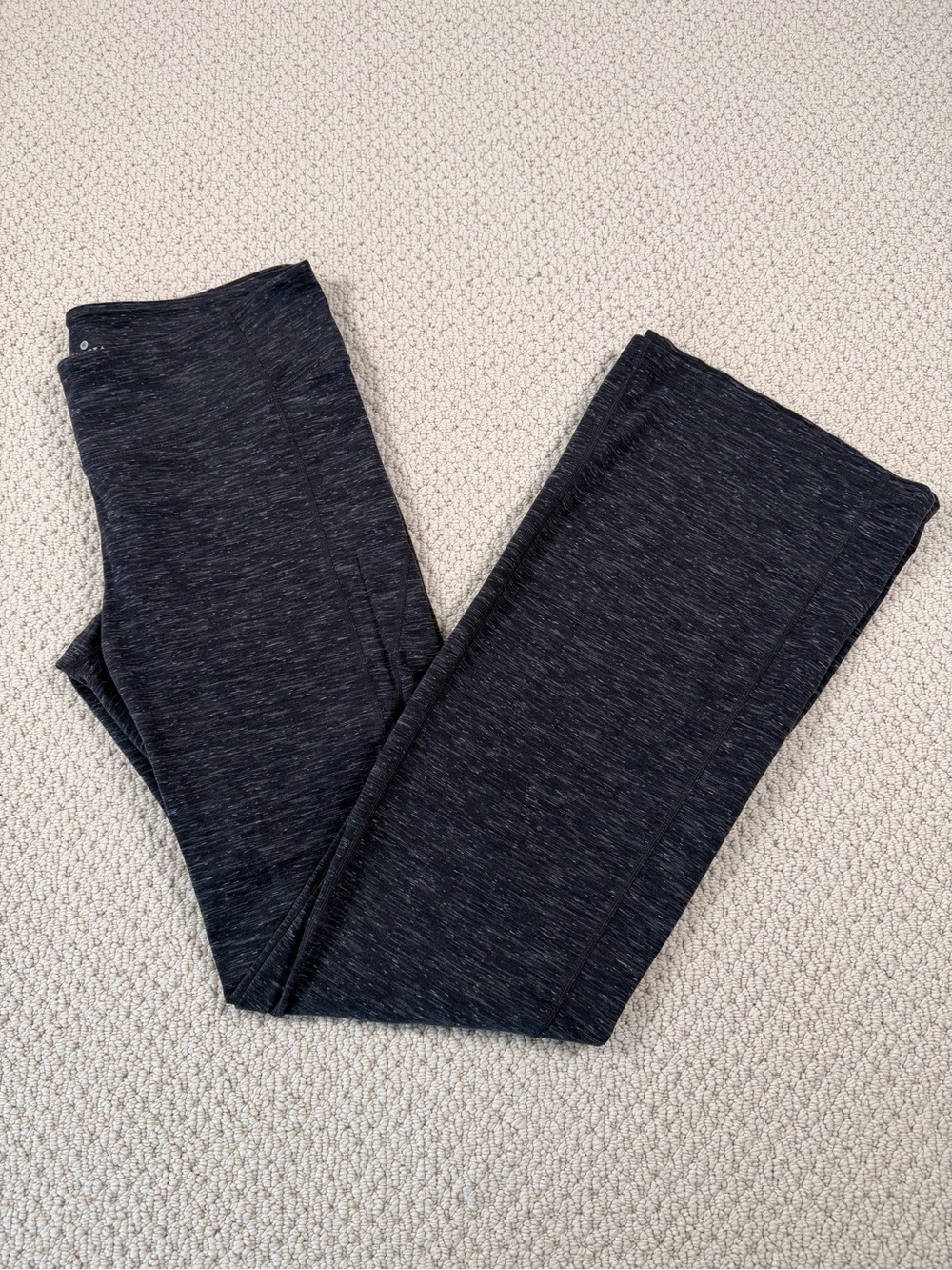 Athleta Heathered Black Flare Pants
